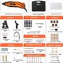 Rotary Tool Kit, 6 Variable Speed 10000-32000 RPM, 82 - 112 Accessories 4 Attachments and Carrying Case Flex Shaft, Rotary Multi Tool for Around The House and Crafting Projects Image 8