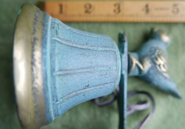 CAST IRON Wall Mount Hummingbird Welcome Bell Rustic Farm/Garden/Patio Door Decor