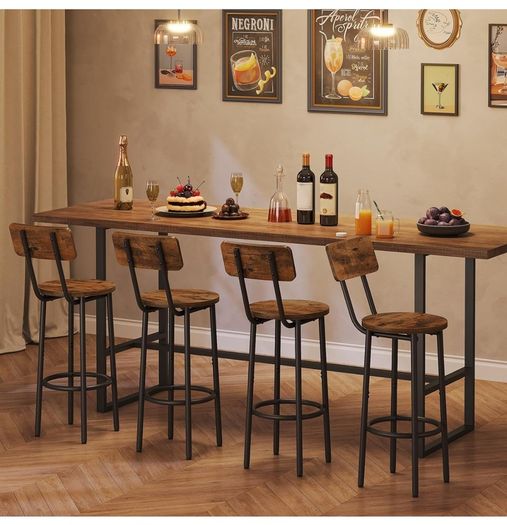 Bar Stools Set of 2, Breakfast Bar Stools