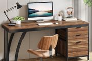 Industrial Computer Desk Work Table with File Storage 150 cm with 3 Drawers with Reversible Shelf