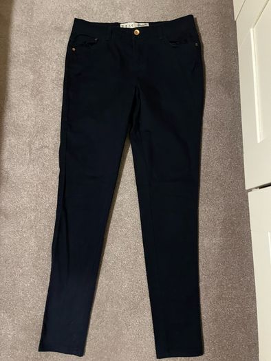 Navy denim style trousers Size 10