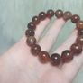 bracelet red moonstone large beads elasticated sizs Image 4