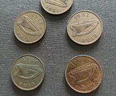 5 Vintage Leath Choroin/ Half Crowns