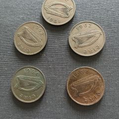 5 Vintage Leath Choroin/ Half Crowns