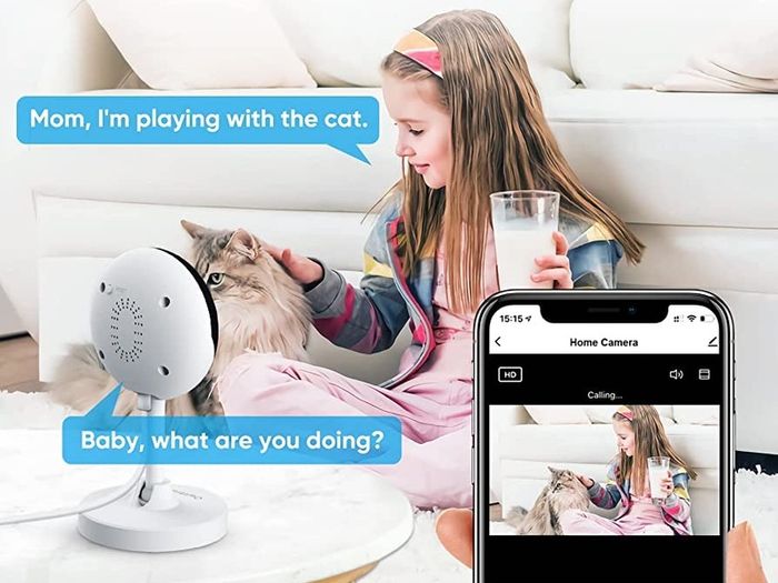 Wifi Camera 2 Pack, Home Security Camera for Baby & Elder, Pet Camera with Motion Detection, Night Vision, 2-Way Audio, 1080P Indoor Camera Wireless, Baby Monitor Works with APP & Alexa (FREE POSTAGE)