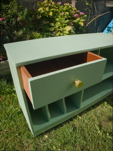 Sage Green Record Player Stand