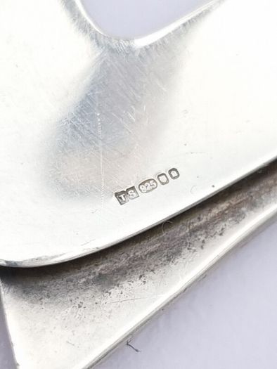 Modernist Sterling Silver Bangle, Full British Hallmarks