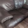 FREE Brown leather two seater Couch Image 3