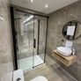 Ex Display Meryln Black 1200mm sliding door LEFT HAND , 900mm side panel and 1200x900 Level 25 shower tray Image 4