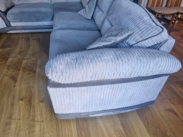 Large grey corner sofa
