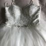 Wedding Dress: A-Line Ivory with Spaghetti Straps Image 5