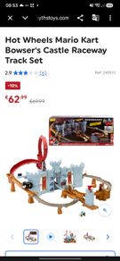 hot wheels mario kart castle raceway track