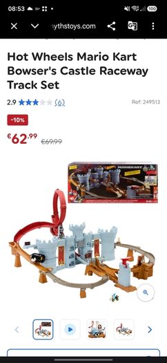 hot wheels mario kart castle raceway track