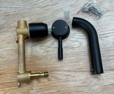 Wall hung black tap unused .Brand new .