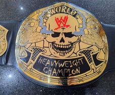 Official WWE / WWF Figs 2007 Stoke Cold Steve Austin Smoking Skull Replica Title Belt