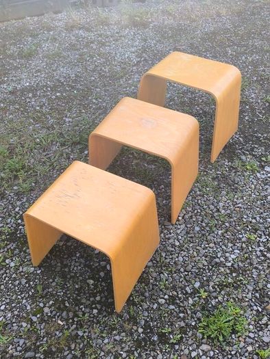 Vintage 90s IKEA "Benjamin" Nesting Stools (Set of 3)
