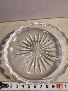 Lovely Flat Crystal Dish As Trinklt Dish.