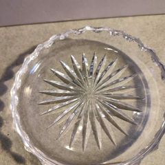 Lovely Flat Crystal Dish As Trinklt Dish.