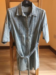 Denim long jacket, size UK12, EUR40