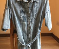 Denim long jacket, size UK12, EUR40