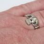 Brand New 9ct White Gold Gents Claddagh Ring Image 7