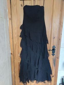 Coast black bandeau silk maxi dress  (free postage)