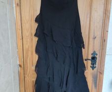 Coast black bandeau silk maxi dress  (free postage)