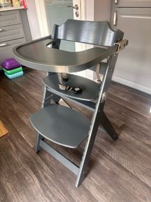 Wooden grey high chair