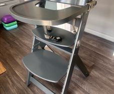 Wooden grey high chair