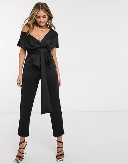 Scuba off the shoulder jumpsuit