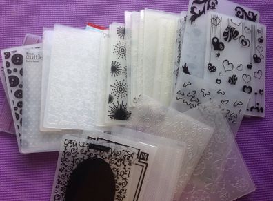 Embossing folders for card making