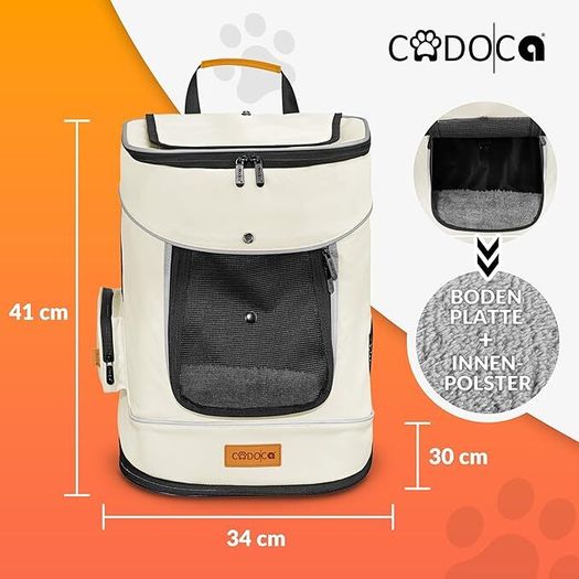 Pet Backpack up to 20kg Adjustable Straps Foldable Short Leash Reflective Strip