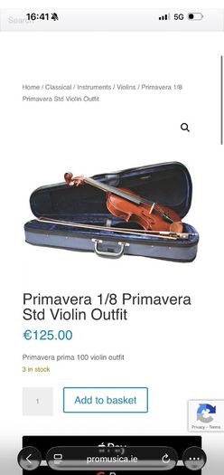 primavera 1/8 violin