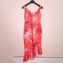 Lipsy Orange Tropical Floral Off-the-Shoulder Bardot Midi Dress 10UK/38EU Image 9