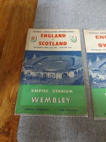 England Football programmes 1959