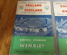 England Football programmes 1959