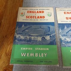 England Football programmes 1959