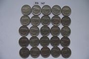 25 Irish Coins @ 5 Pence (1992-2000)