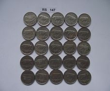 25 Irish Coins @ 5 Pence (1992-2000)
