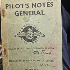 Pilots Notes General. Rare 1946.  Prepared By Direction Of The Minister Of Supply. 1946 3rd Edition Paperback In Good Condition.  See Photos For Same.