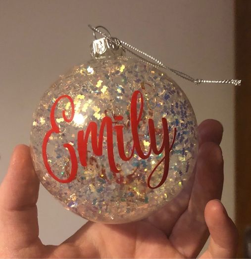 Personalised Glass Christmas baubles