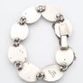 Vintage Signed Mexico Sterling Silver Onyx Chunky Bracelet Image 3