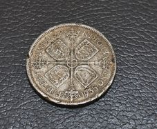 1935 George V Florin 2 Shillings 50% Silver Coin