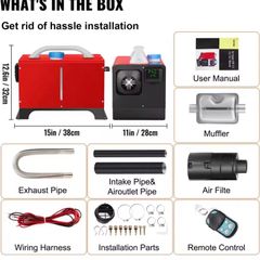 Portable Diesel Heater 12V  8kw All In One Diesel Heater LCD for Garage Similar Websato Eberspacher Heating Fan Air Heater