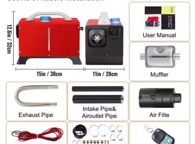 Portable Diesel Heater 12V  8kw All In One Diesel Heater LCD for Garage Similar Websato Eberspacher Heating Fan Air Heater
