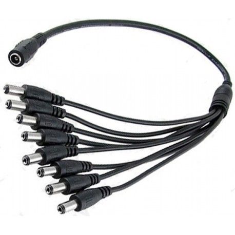 CCTV Camera Power Supply Splitter 12V DC 2.1mm 8 way