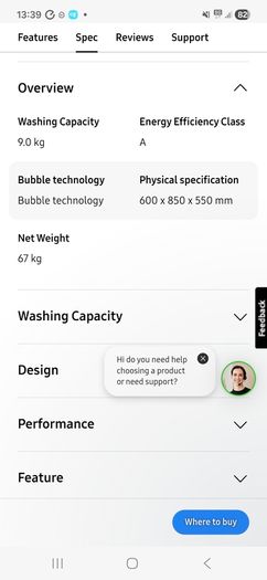 Samsung washing machine
