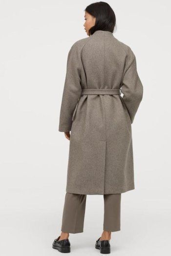 H&m Premium Wool Belted Coat