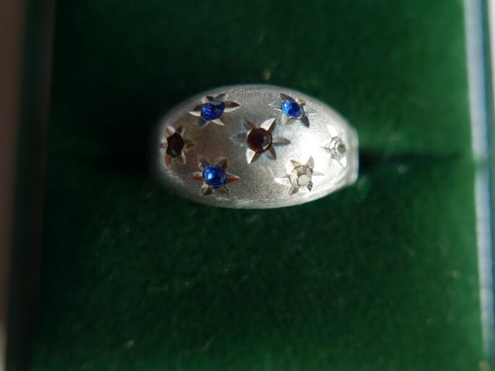 Vintage Sterling Silver Ring size P (adjustable size) 1,8g