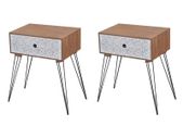 Nightstands with Drawer 2 pcs Brown